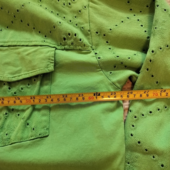Carre Noir Vintage Oversized Green Eyelet Utility Jacket Size M/L - Picture 6 of 8